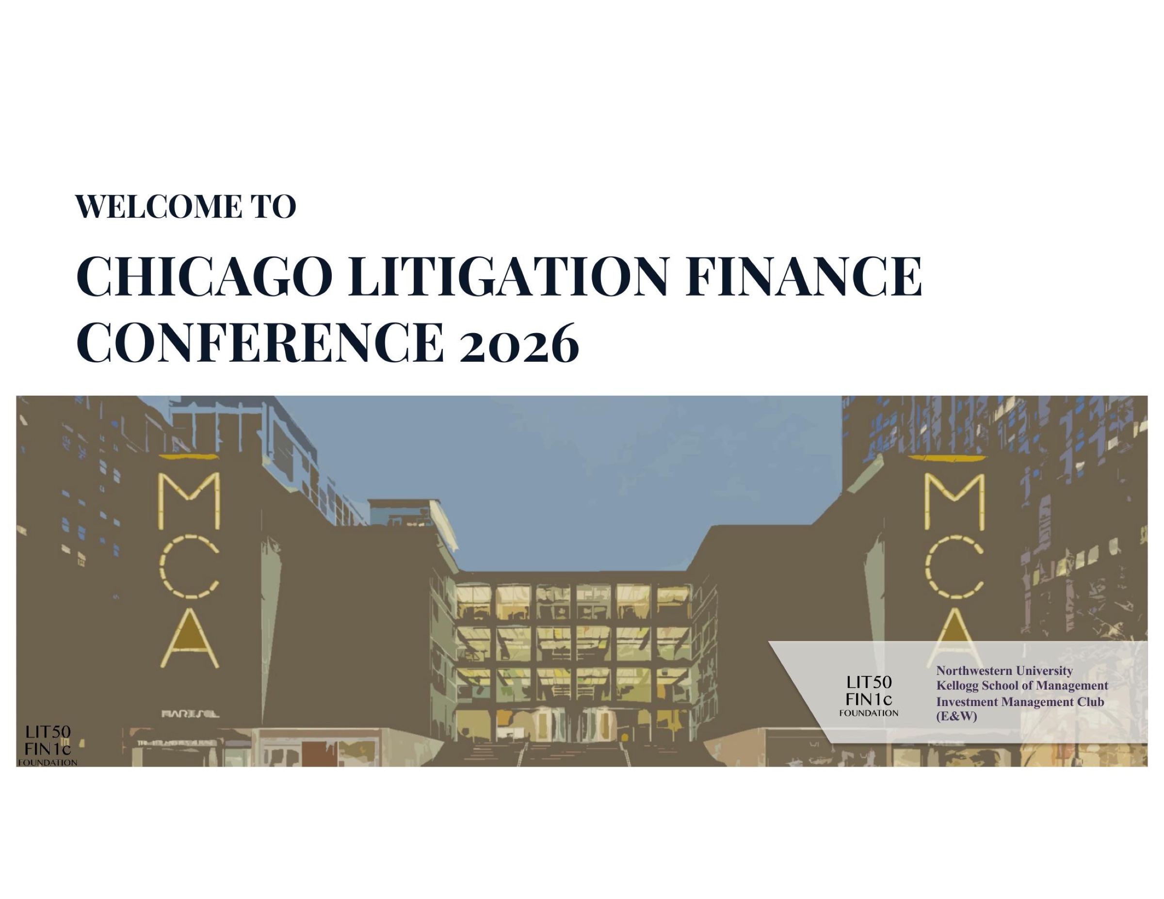 Chicago Litigation Finance Conference 2026 — Where the Science of Law & Finance Meets Art